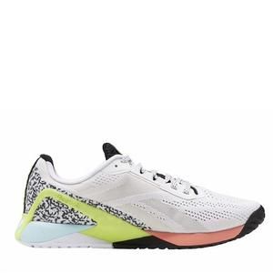 NEW REEBOK women's goodr nano x1 shoes in white / core black / twisted coral